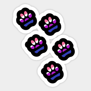 Genderfluid Pride Paws Sticker